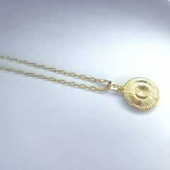 Crystal Coin Necklace