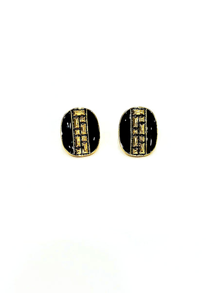 Black and Gold Retro Studs