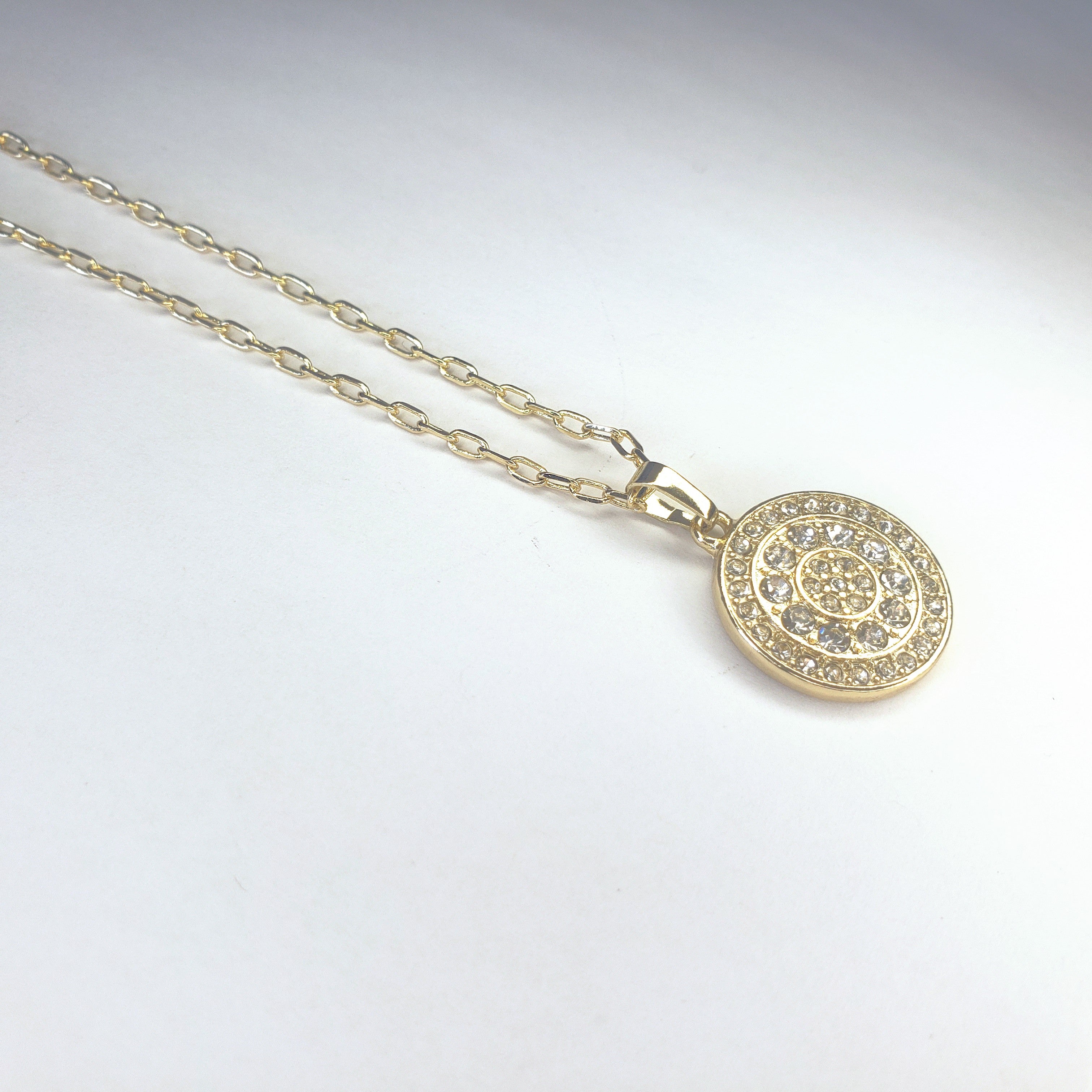 Crystal Coin Necklace