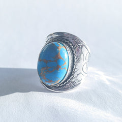 Silver & Turquoise Statement Cuff Ring