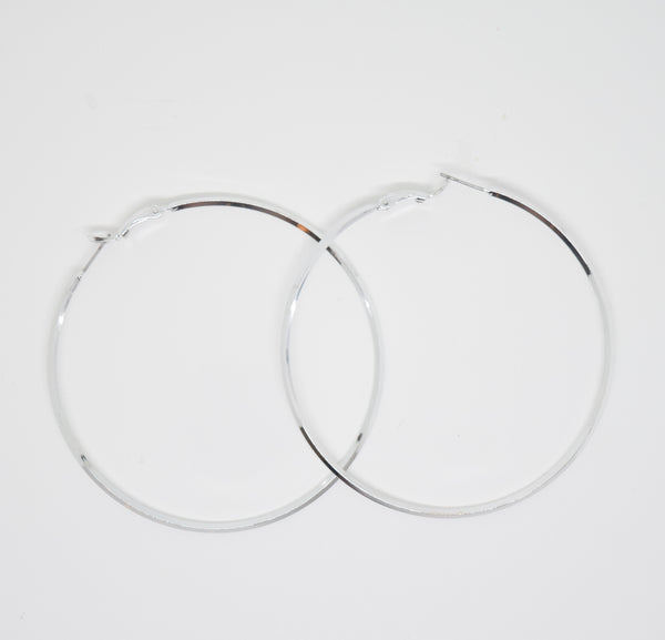 Large Silver Hoops