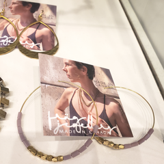 Lavender Crystal Hoops