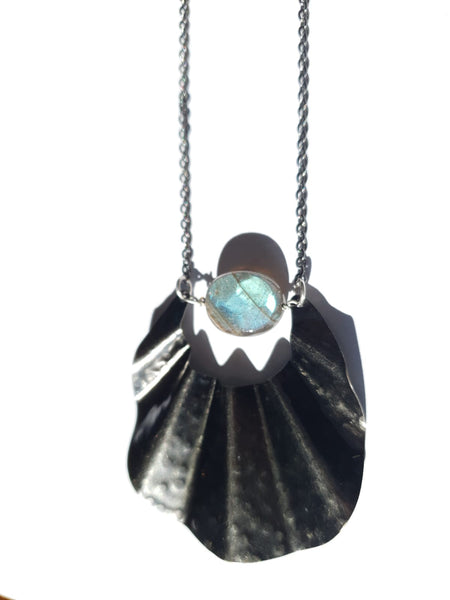 Dark Fin with Labradorite Necklace