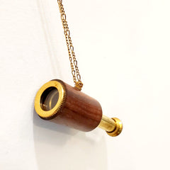 Wood & Brass Telescope Necklace