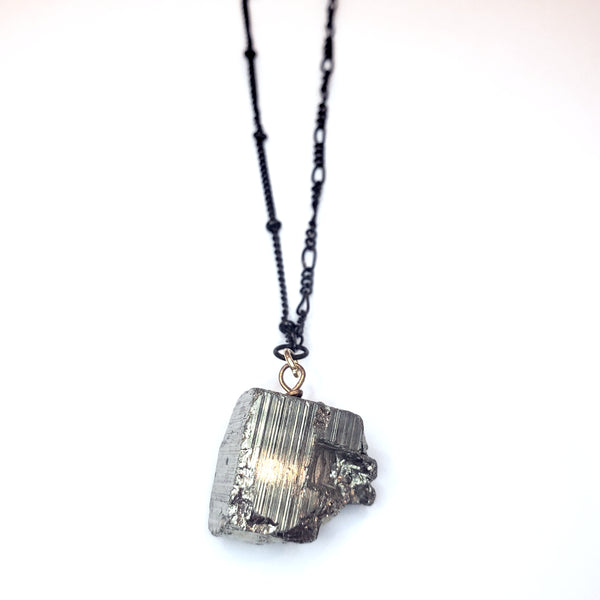Pyrite Chunk Necklace