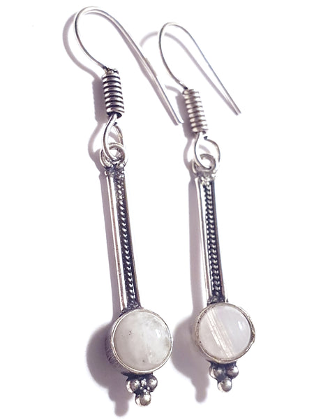 Hanging Moonstone Earrings
