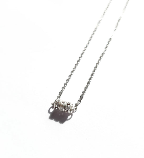 Tiny Crystal Ring Necklace