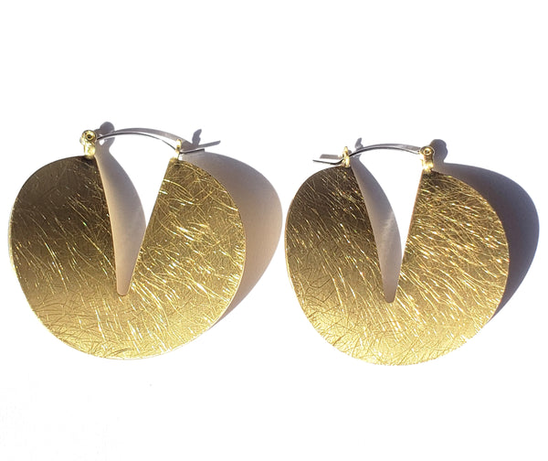 Gold Disc Earrings