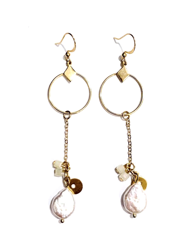 "Oda" Freshwater Pearly Earrings