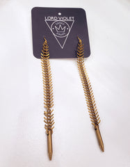 LUXX Gold Spike Drop Earrings