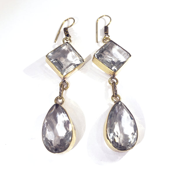 Crystal Cut Chandelier Earrings