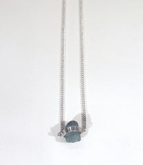 Raw Emerald Wrap Necklace