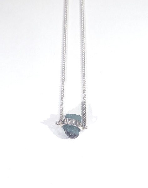 Raw Emerald Wrap Necklace