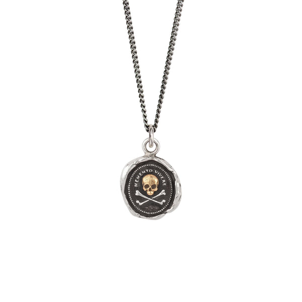 Remember To Live 14K Gold On Silver Talisman