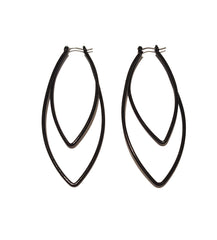 Black Metal Frame Earrings