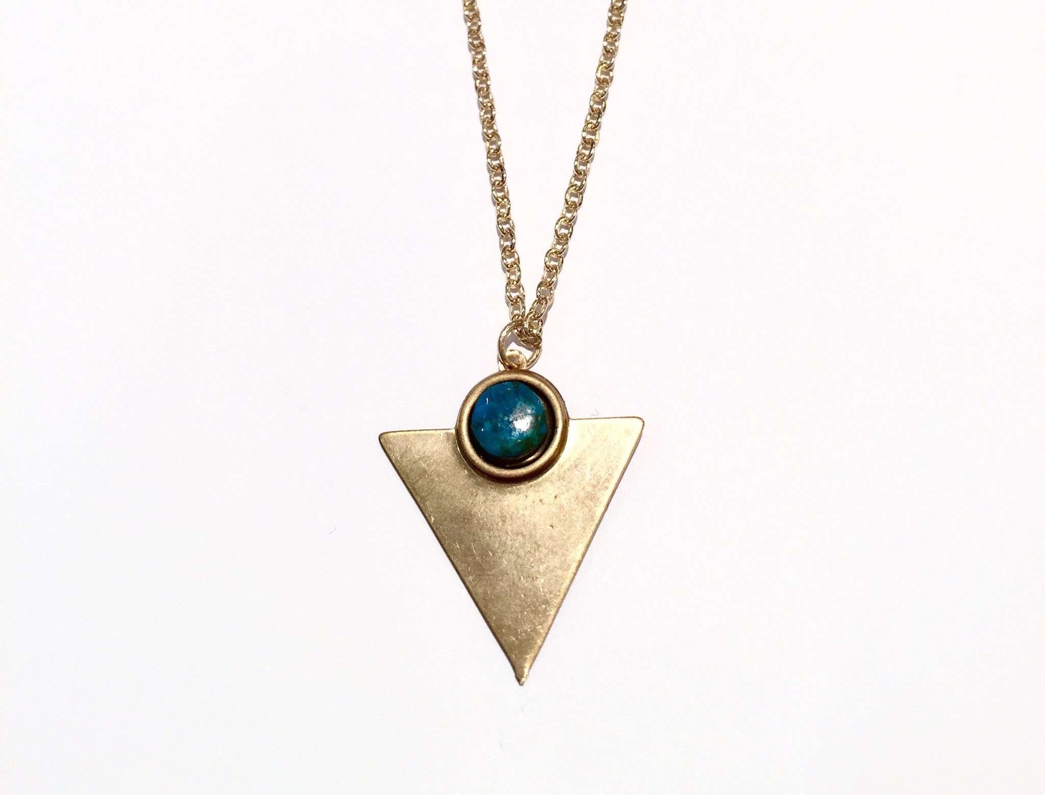 Gold Pyramid Necklace