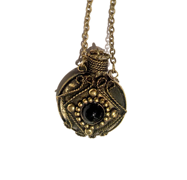 Gold Poison Bottle Necklace