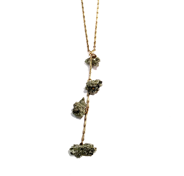 Pyrite Drop Necklace