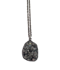 Silver Geode Necklace