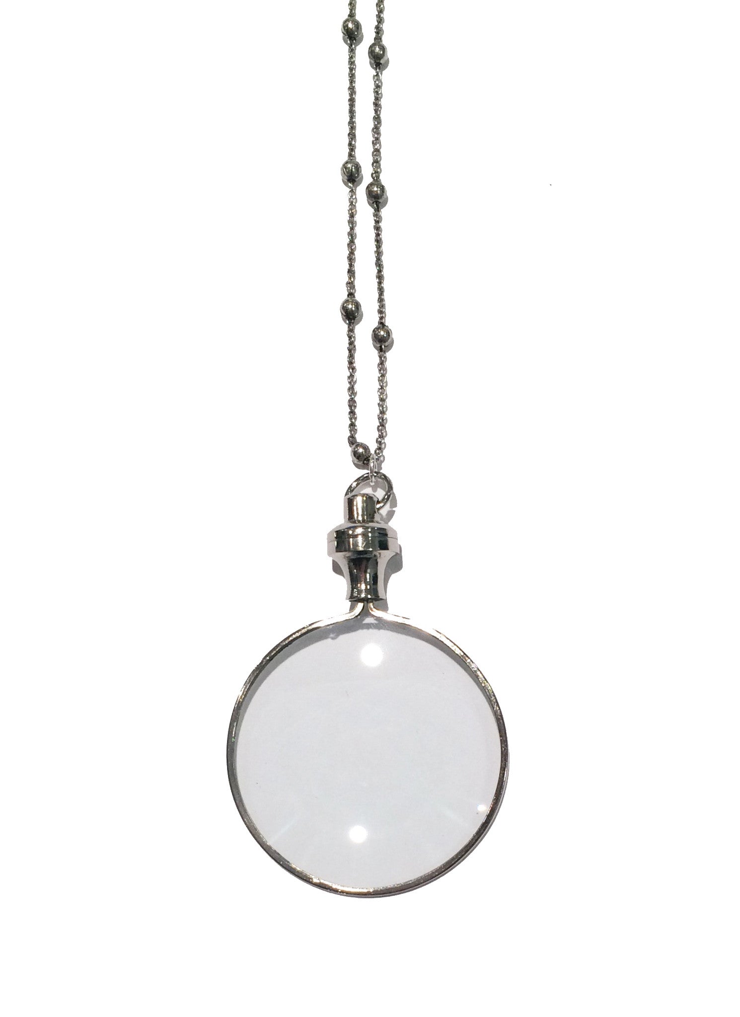 Silver Magnifying Glass Necklace